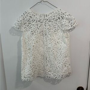 White Lace Overlay Top